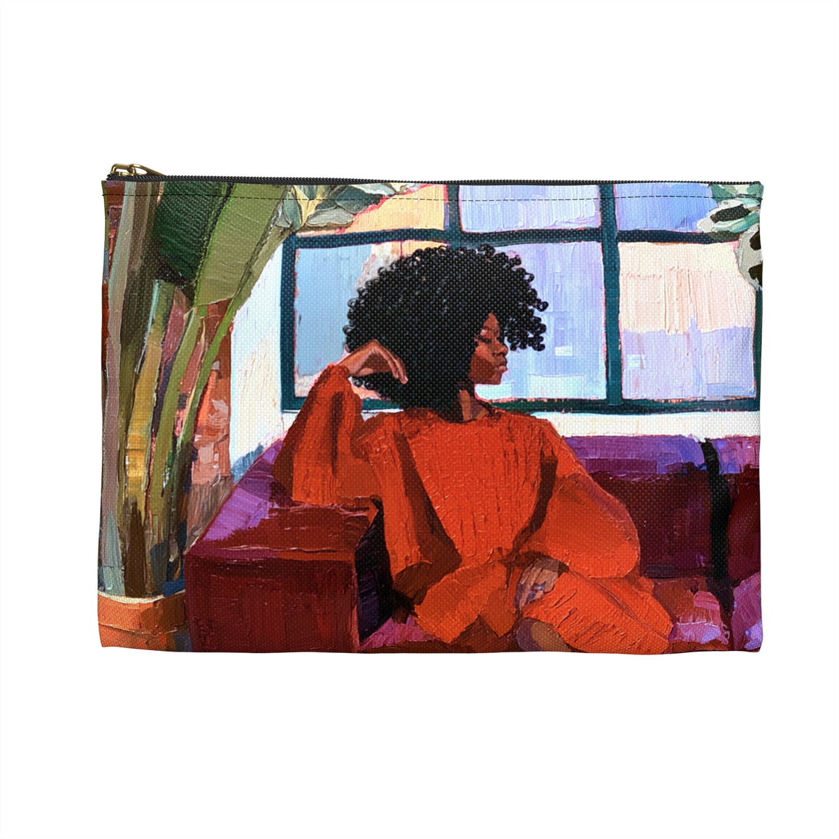 Woman on Couch Accessory Pouch