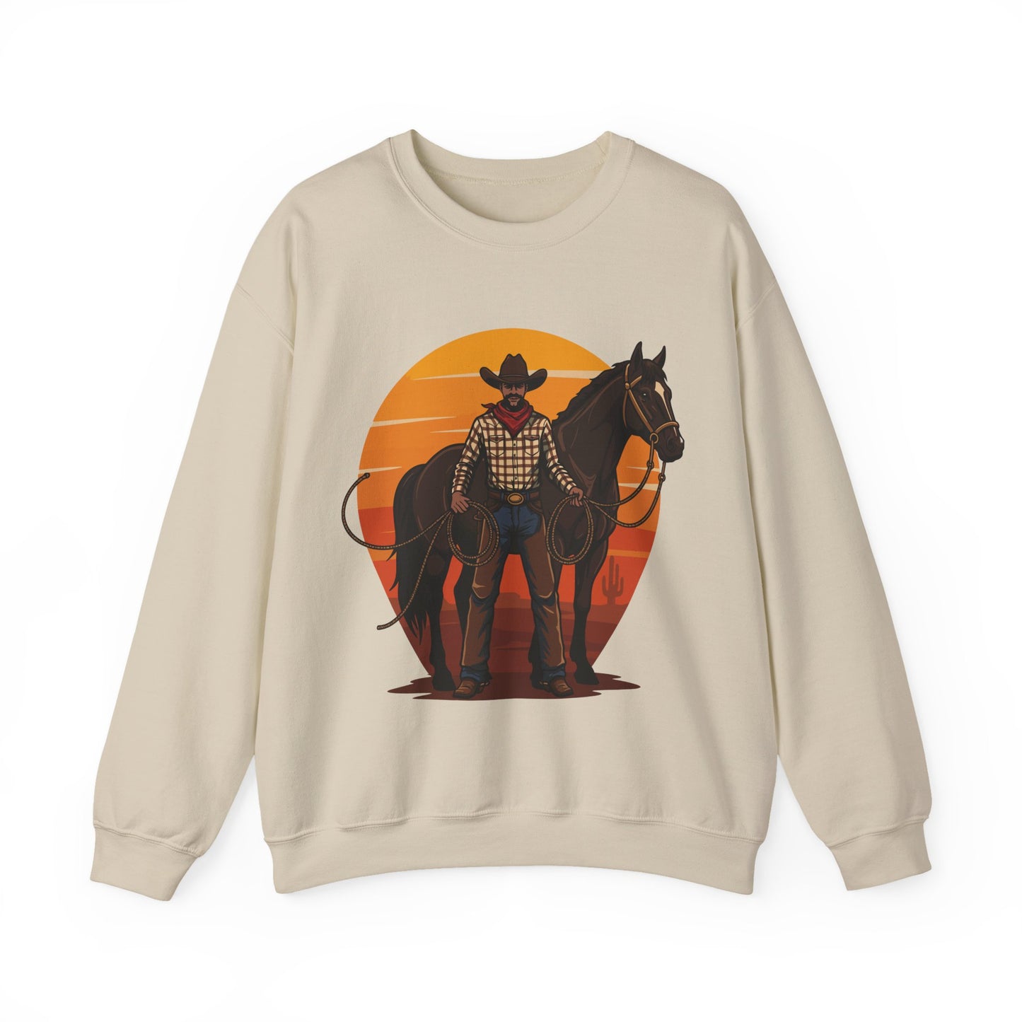 Cowboy with Horse Sweatshirt