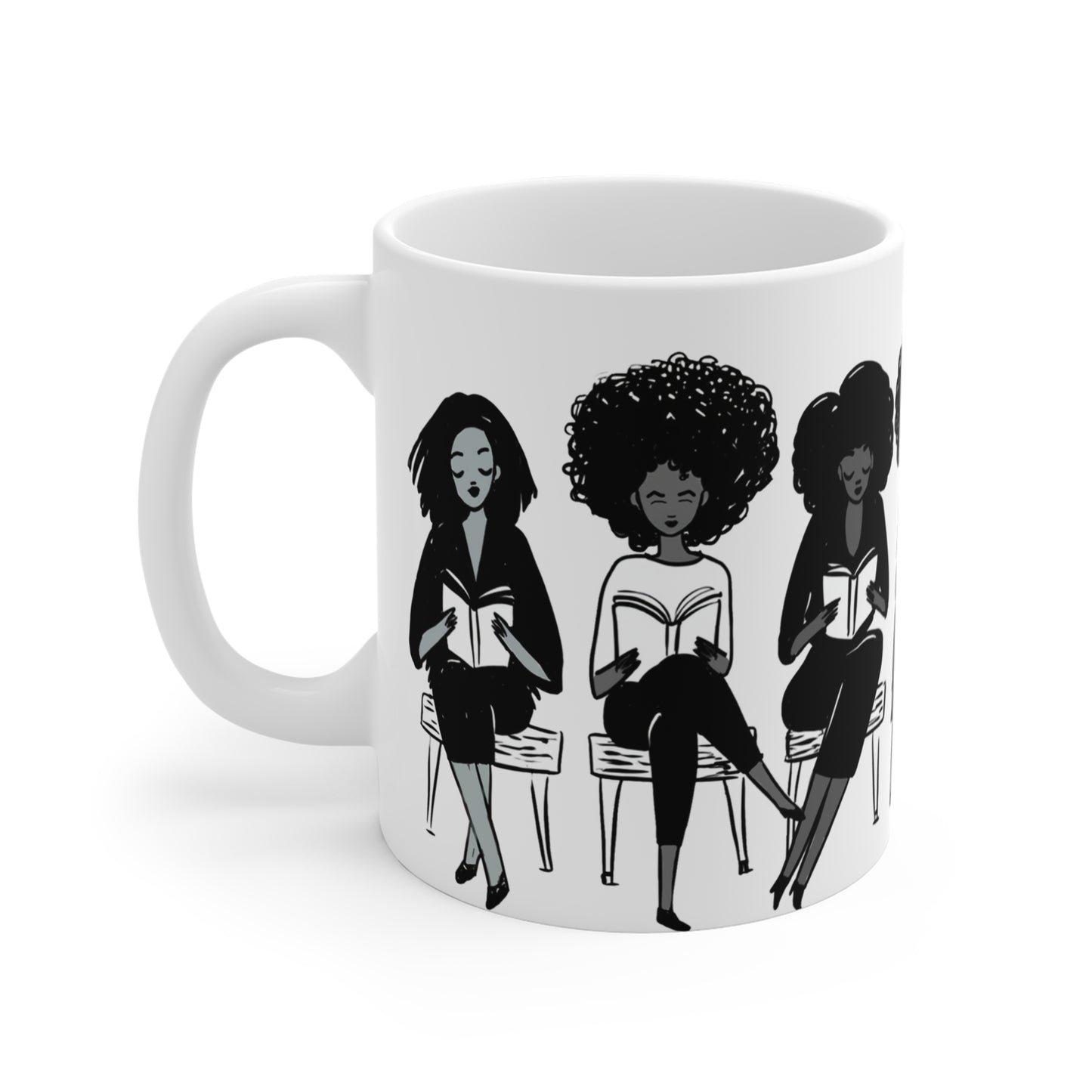 Brown Girls Reading Mug
