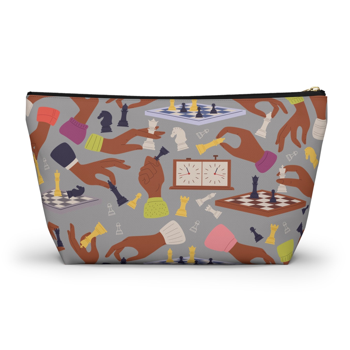 Chess Hands T-Bottom Pouch