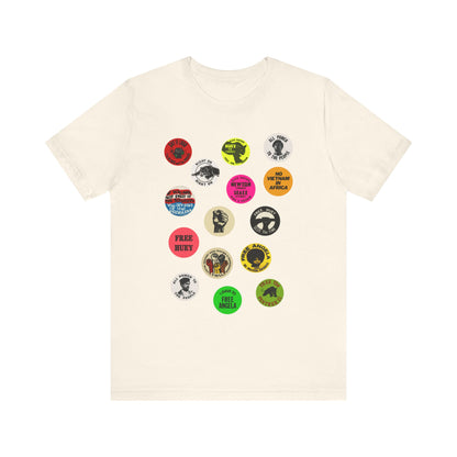 Black Panther Party Political Buttons Shirt