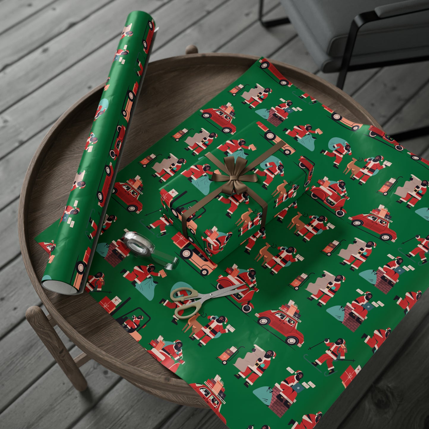Busy Santa Wrapping Paper