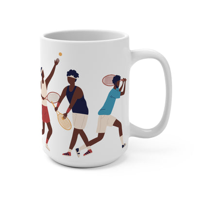 Black People Tennis Mug