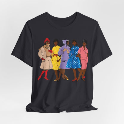 1920s Fashion Ladies T-Shirt - Afrocentric Art by The Trini Gee