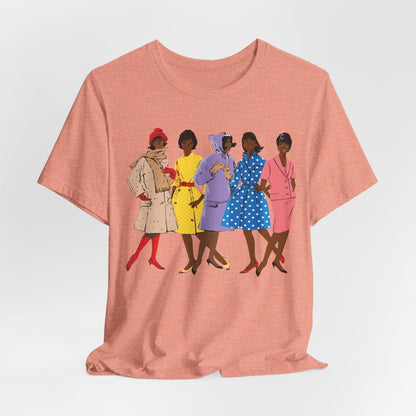 1920s Fashion Ladies T-Shirt - Afrocentric Art by The Trini Gee
