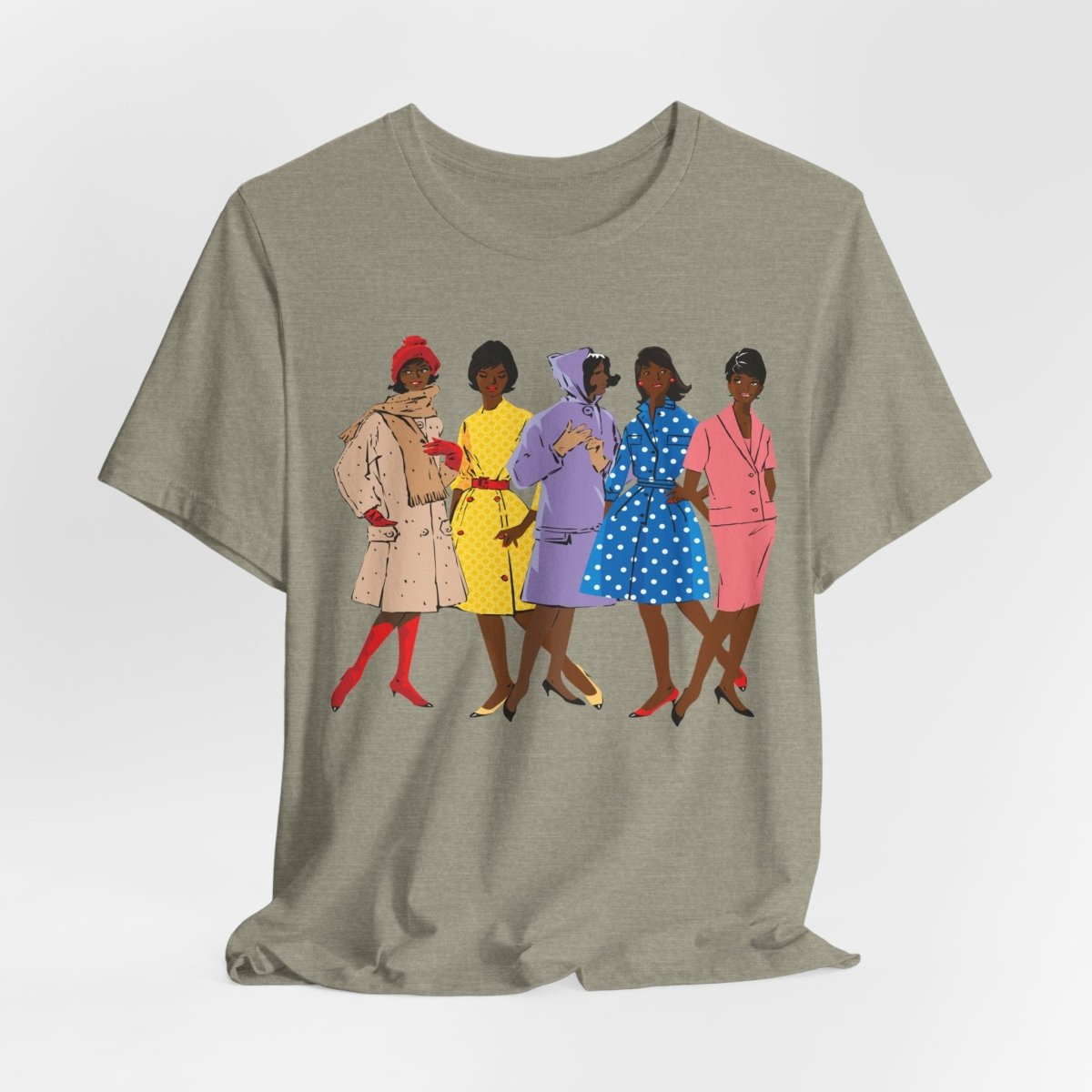 1920s Fashion Ladies T-Shirt - Afrocentric Art by The Trini Gee