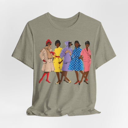 1920s Fashion Ladies T-Shirt - Afrocentric Art by The Trini Gee