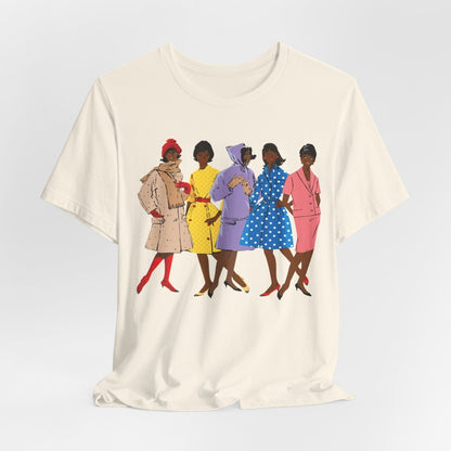 1920s Fashion Ladies T-Shirt - Afrocentric Art by The Trini Gee