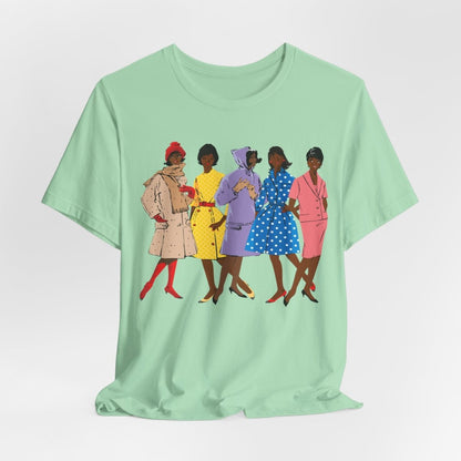 1920s Fashion Ladies T-Shirt - Afrocentric Art by The Trini Gee