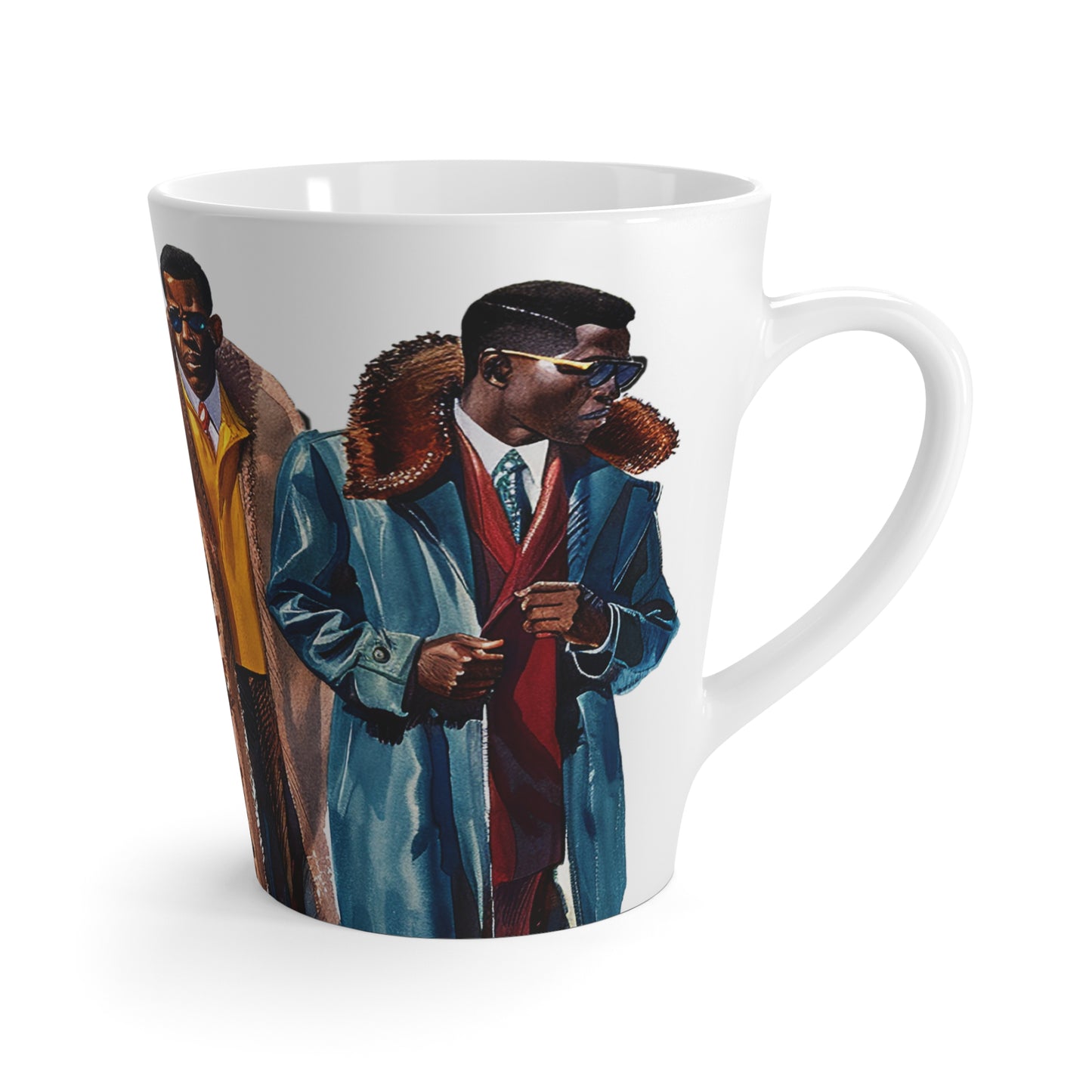 60s Men in Coats Latte Mug