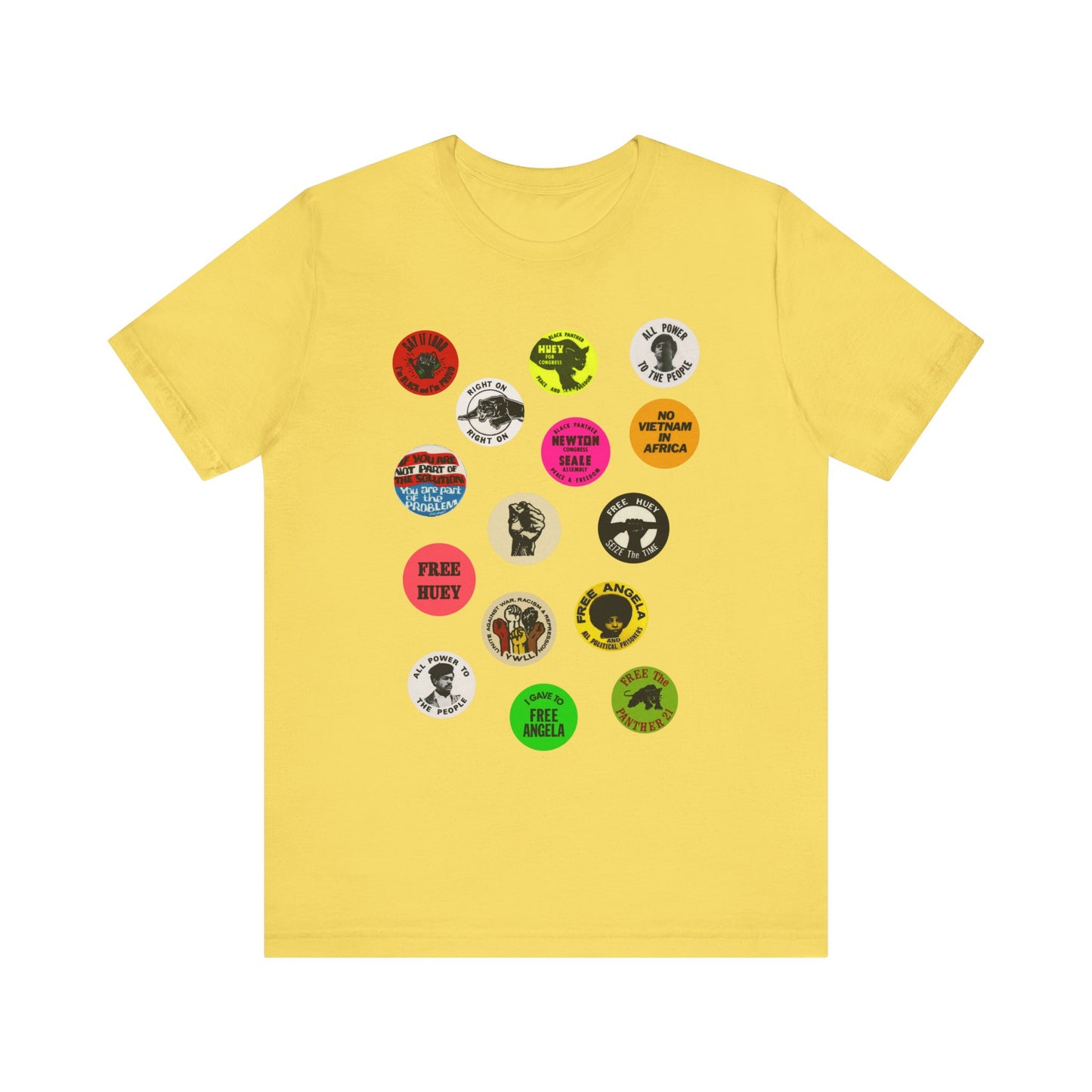 Black Panther Party Political Buttons Shirt