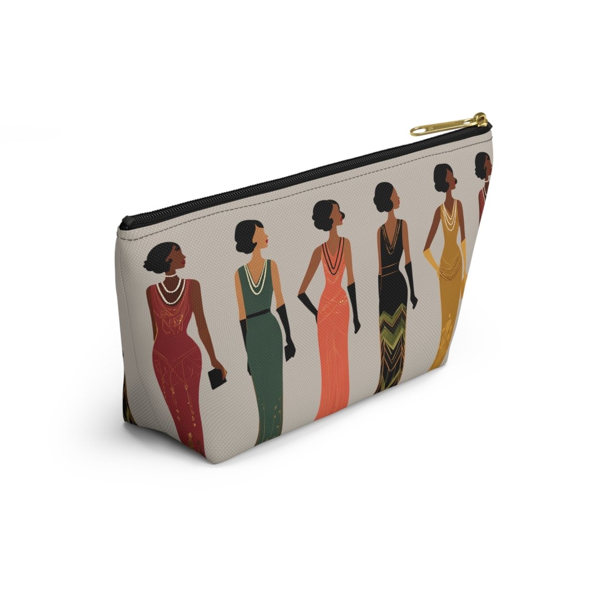 20s Deco Ladies T - bottom Pouch - Afrocentric Art by The Trini Gee