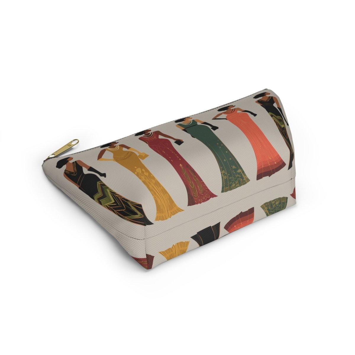 20s Deco Ladies T - bottom Pouch - Afrocentric Art by The Trini Gee