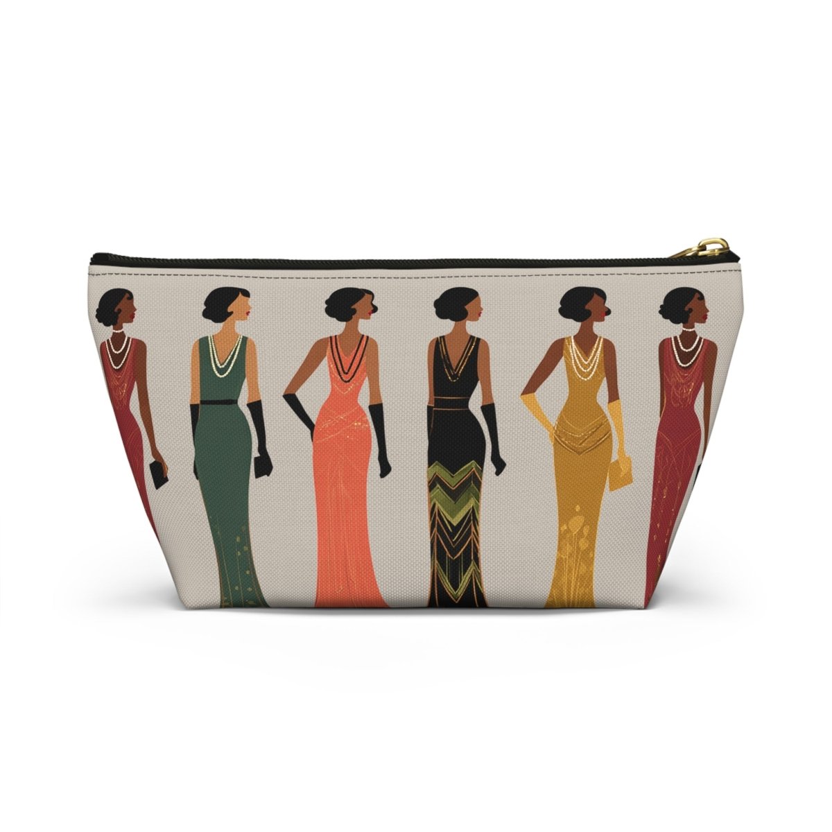 20s Deco Ladies T - bottom Pouch - Afrocentric Art by The Trini Gee