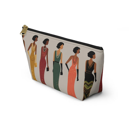 20s Deco Ladies T - bottom Pouch - Afrocentric Art by The Trini Gee