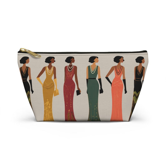 20s Deco Ladies T - bottom Pouch - Afrocentric Art by The Trini Gee