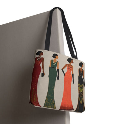 20s Fashion Women Tote Bag - Afrocentric Art by The Trini Gee