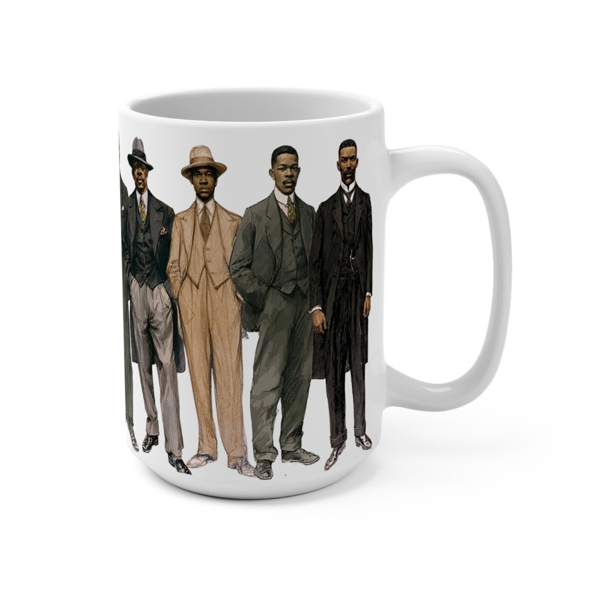 20th Century Men's Fashion Mug - Afrocentric Art by The Trini Gee