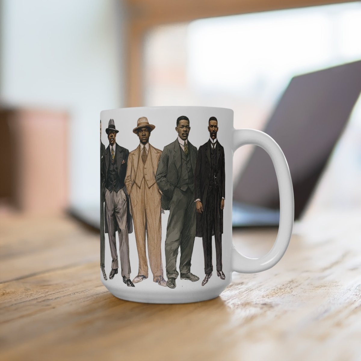 20th Century Men's Fashion Mug - Afrocentric Art by The Trini Gee