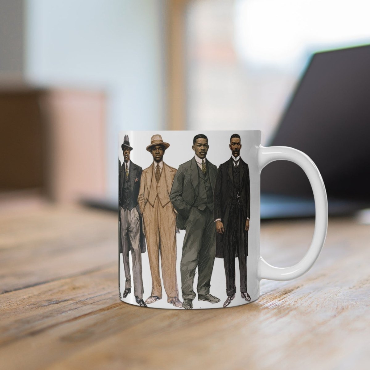 20th Century Men's Fashion Mug - Afrocentric Art by The Trini Gee