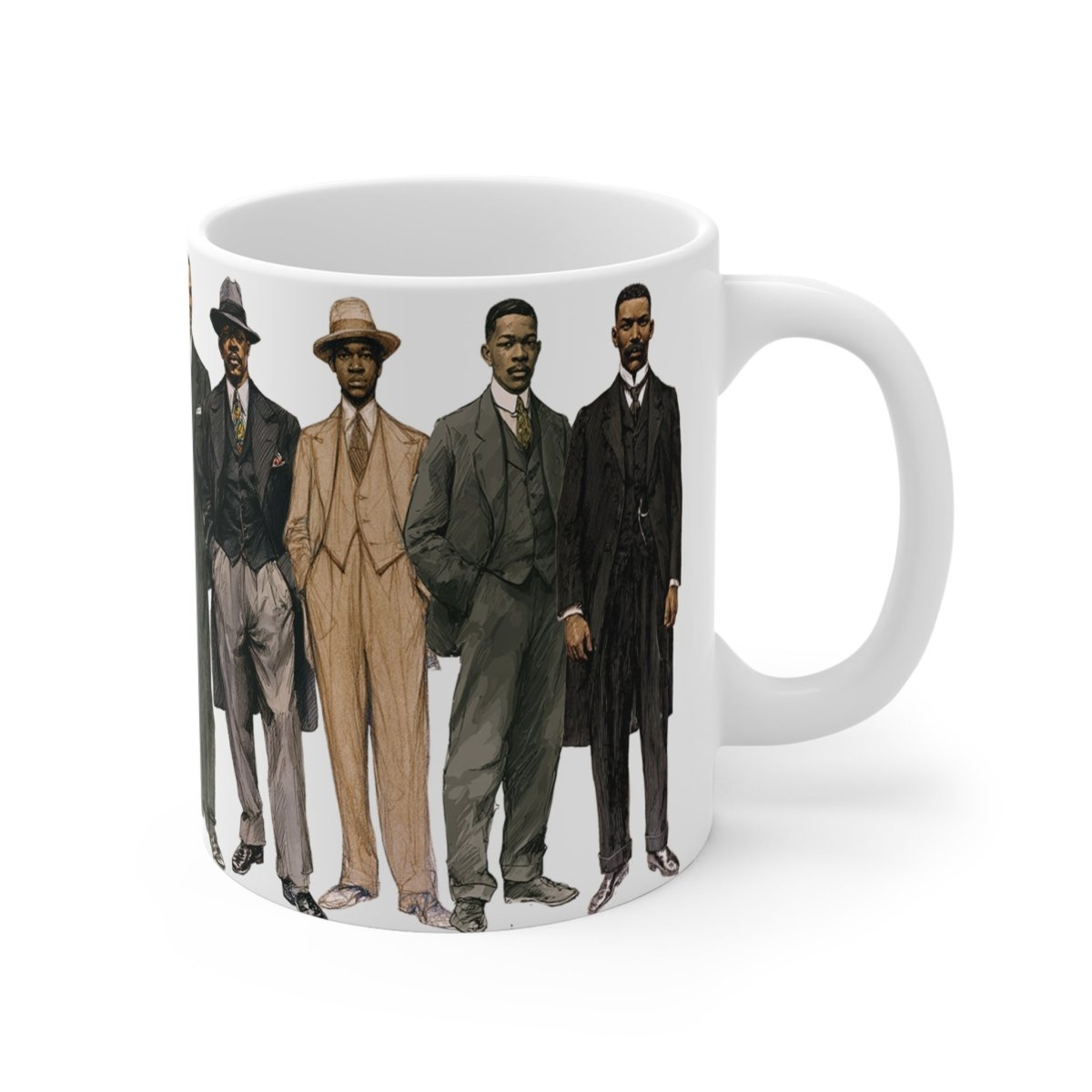 20th Century Men's Fashion Mug - Afrocentric Art by The Trini Gee