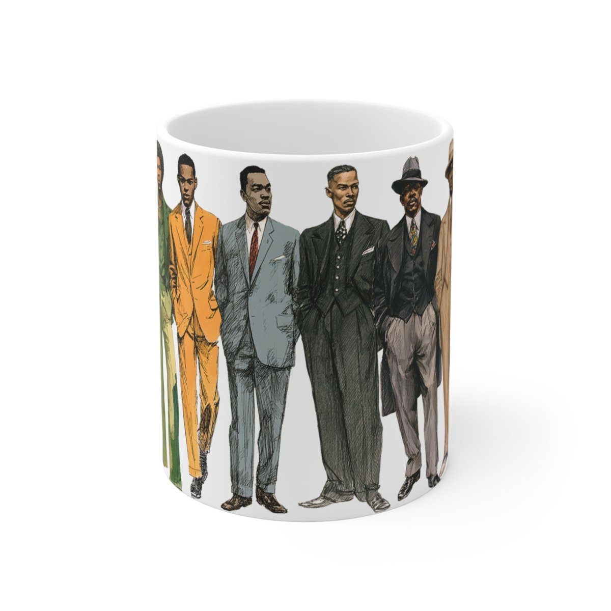 20th Century Men's Fashion Mug - Afrocentric Art by The Trini Gee