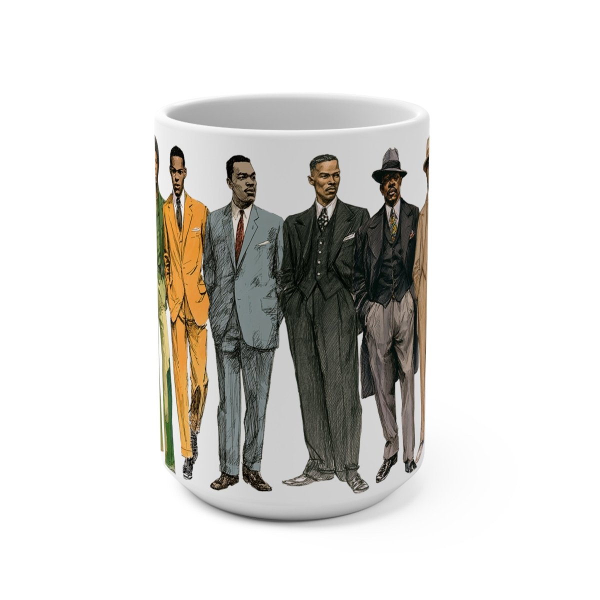 20th Century Men's Fashion Mug - Afrocentric Art by The Trini Gee