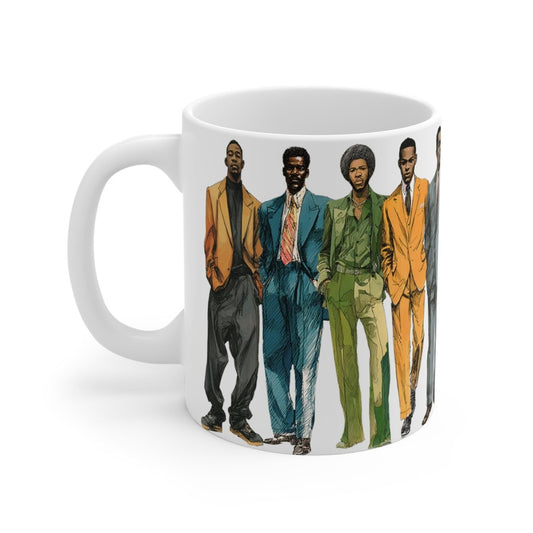 20th Century Men's Fashion Mug - Afrocentric Art by The Trini Gee