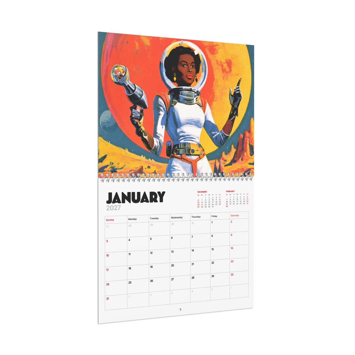 Afrofuturistic Melanin 2027 Wall Calendar