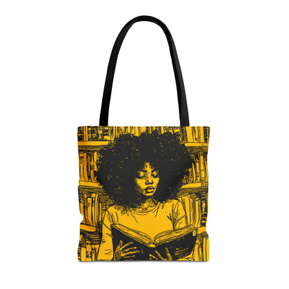 Afro Reading Tote Bag
