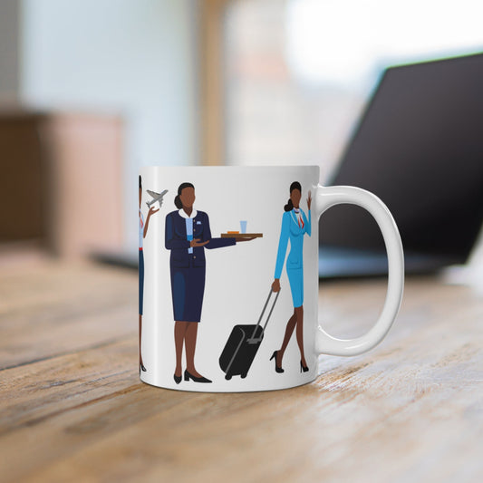 Black Stewardess Mug