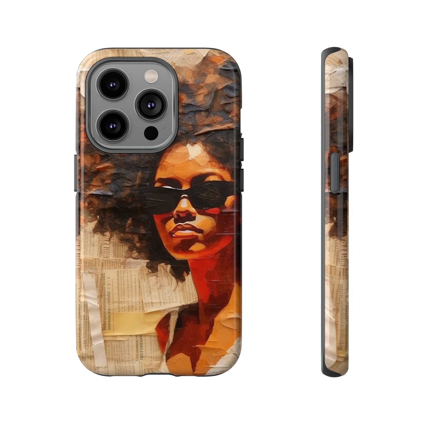 Afro Paper Collage Phone Case