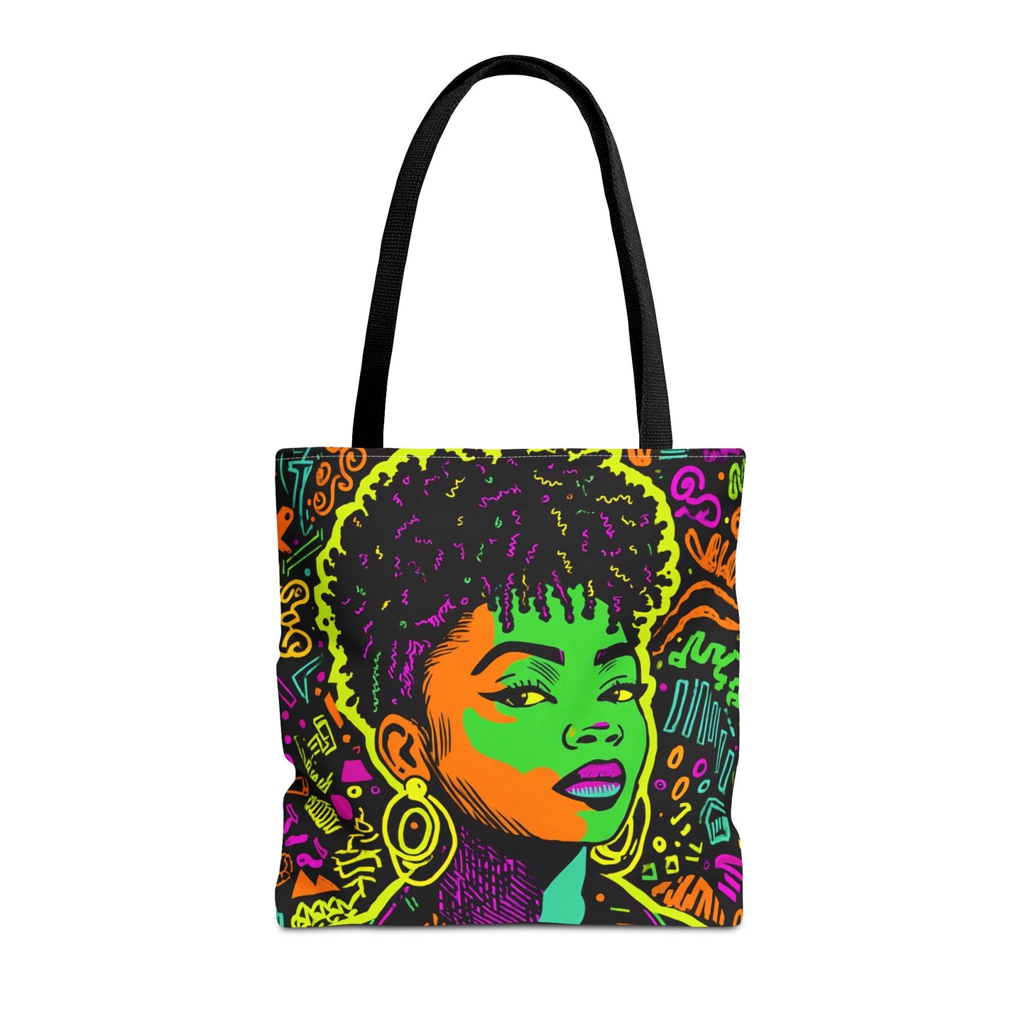 Neon Graffiti Tote Bag