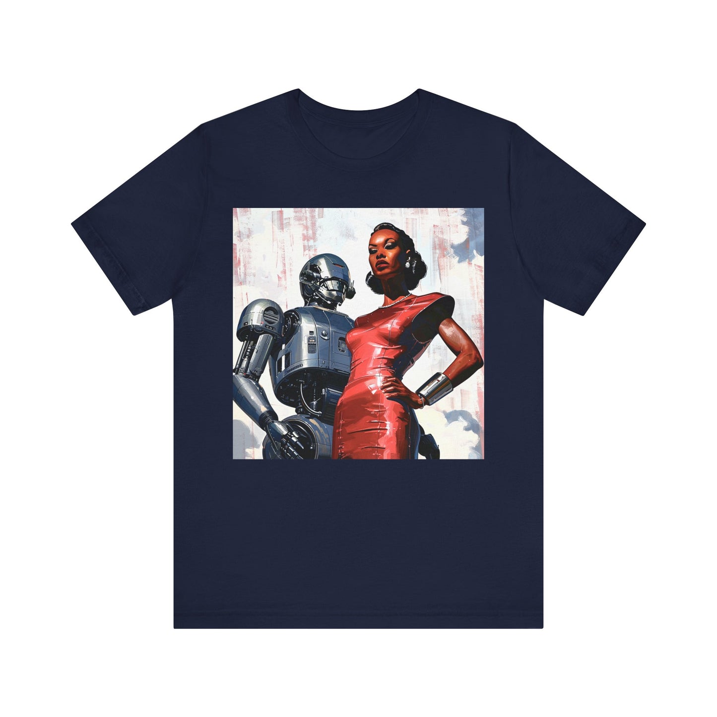 Woman with Robot Shirt