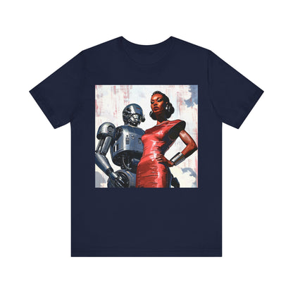 Woman with Robot Shirt