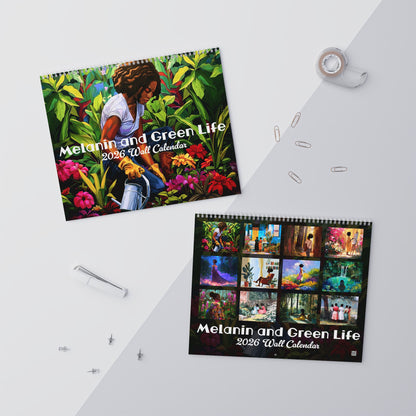 Melanin and Green Life 2026 Wall Calendar
