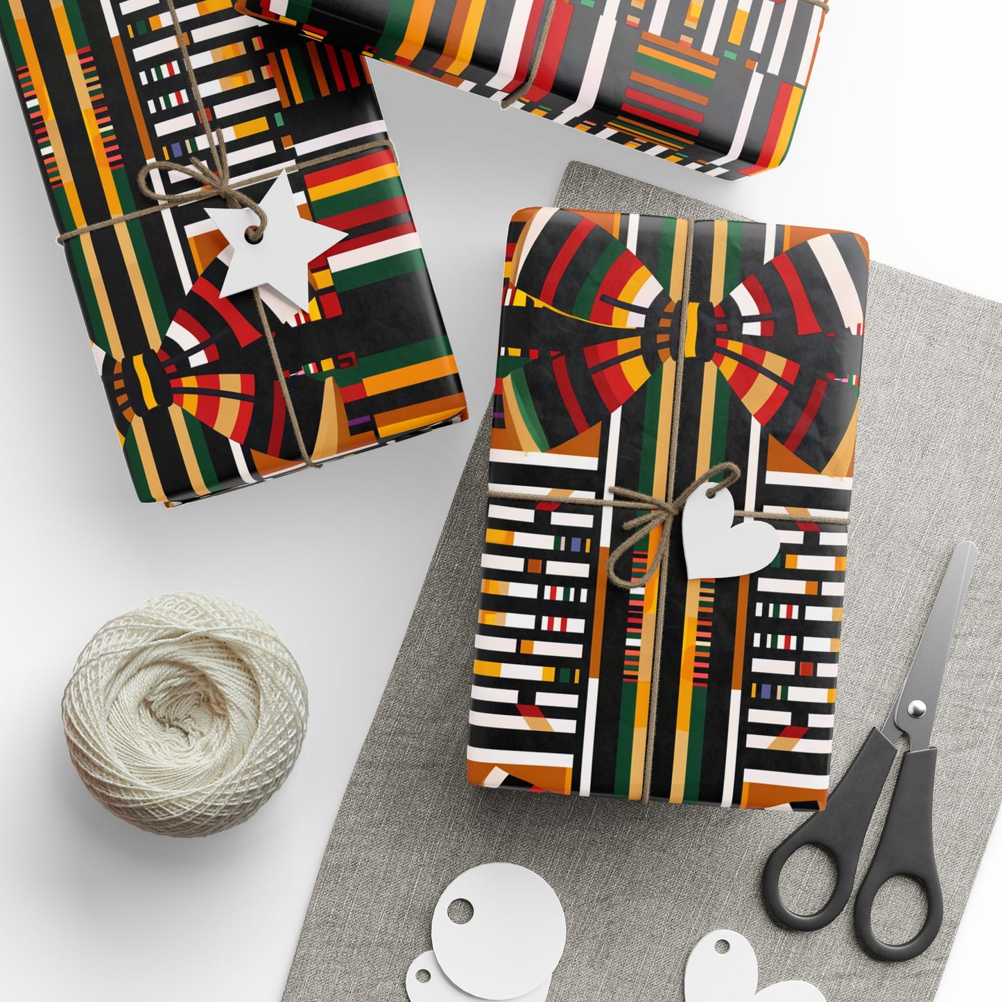 Kente Bow Wrapping Paper