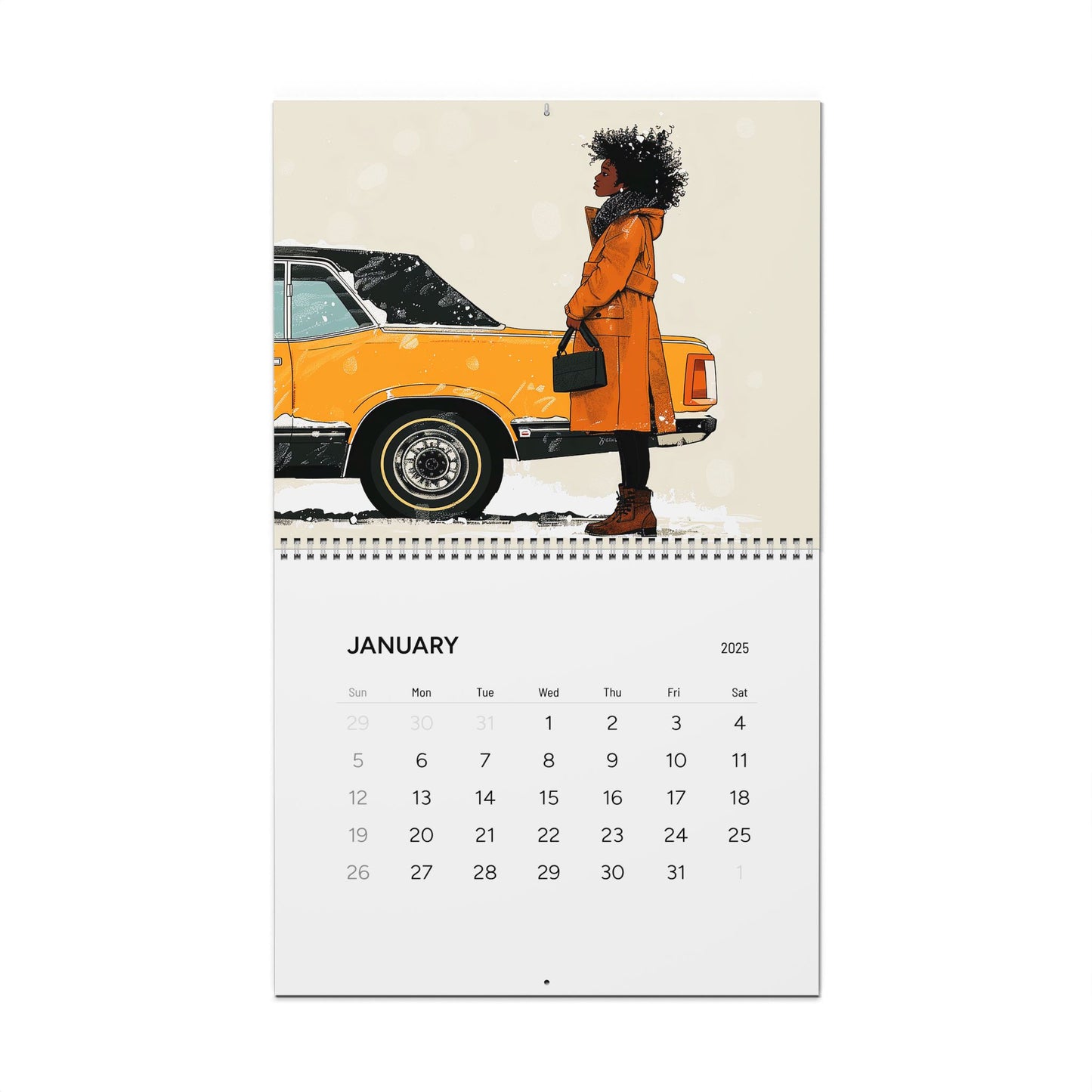 Classic Cars 2025 Wall Calendar