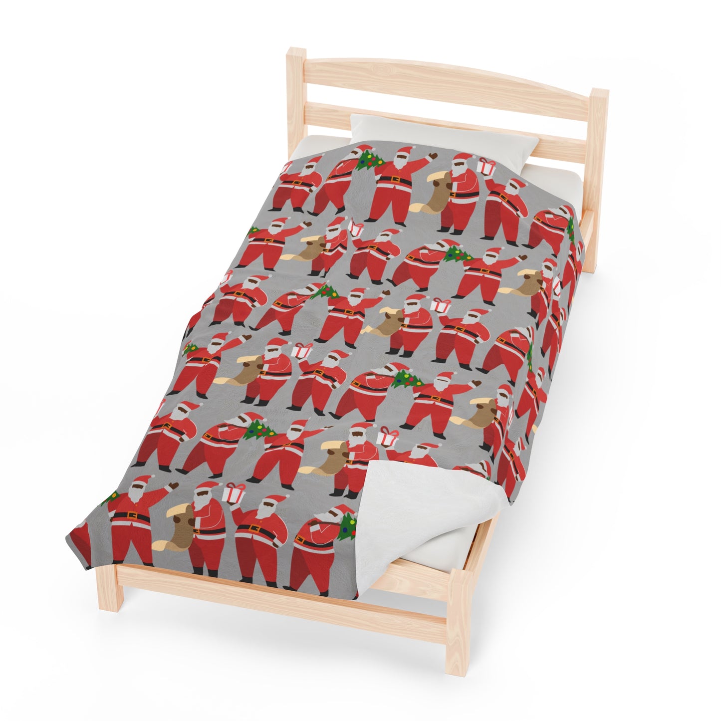 Black Santas Throw Blanket