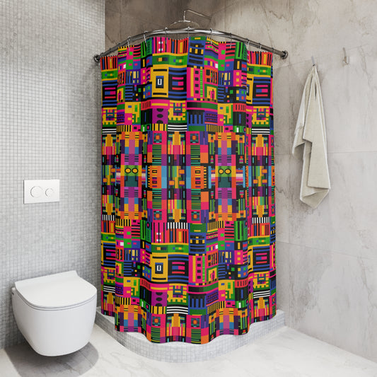Afro Digital Shower Curtain