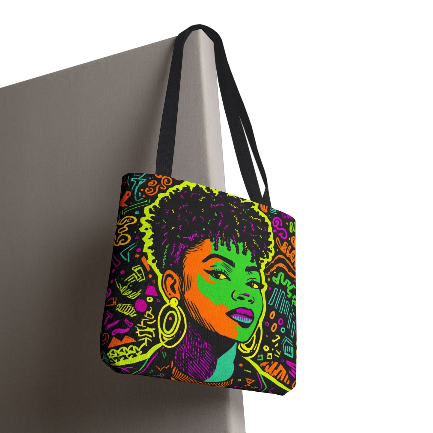 Neon Graffiti Tote Bag