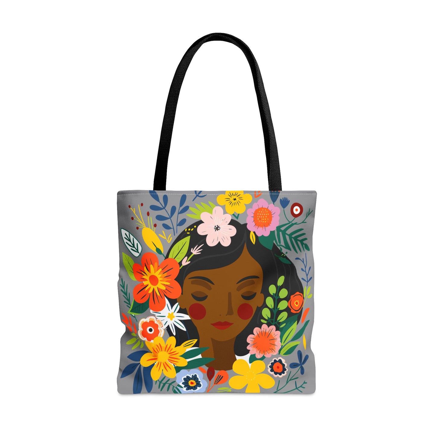 Floral Face Tote Bag