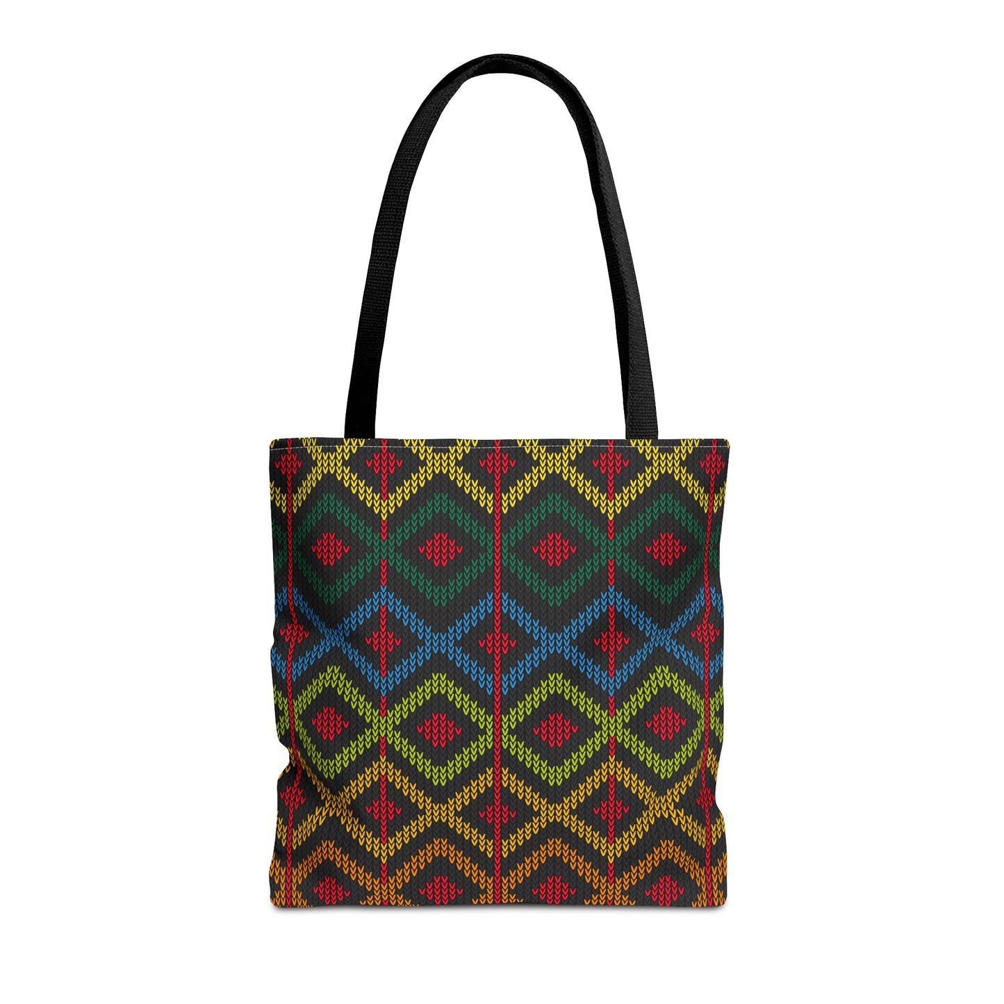 Geometric Knit Style Tote Bag