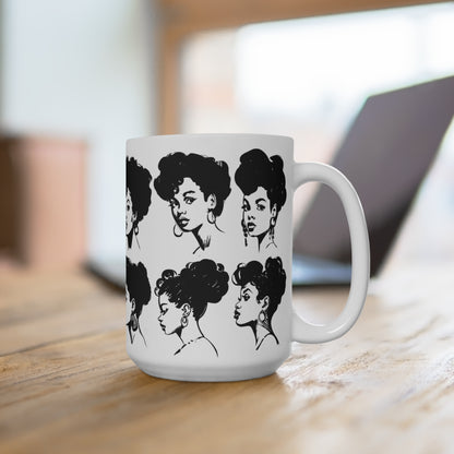 Black Ink Faces Mug