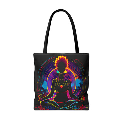 Afro Yoga Glow Tote Bag