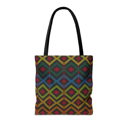 Geometric Knit Style Tote Bag