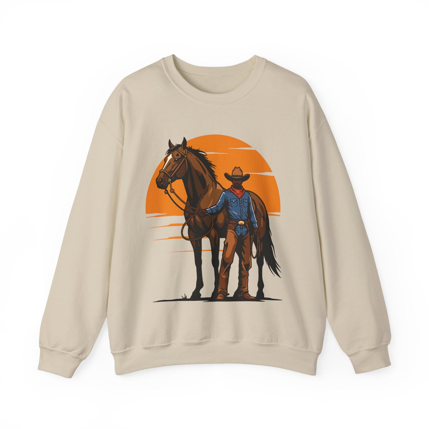 Cowboy with Horse Sweatshirt