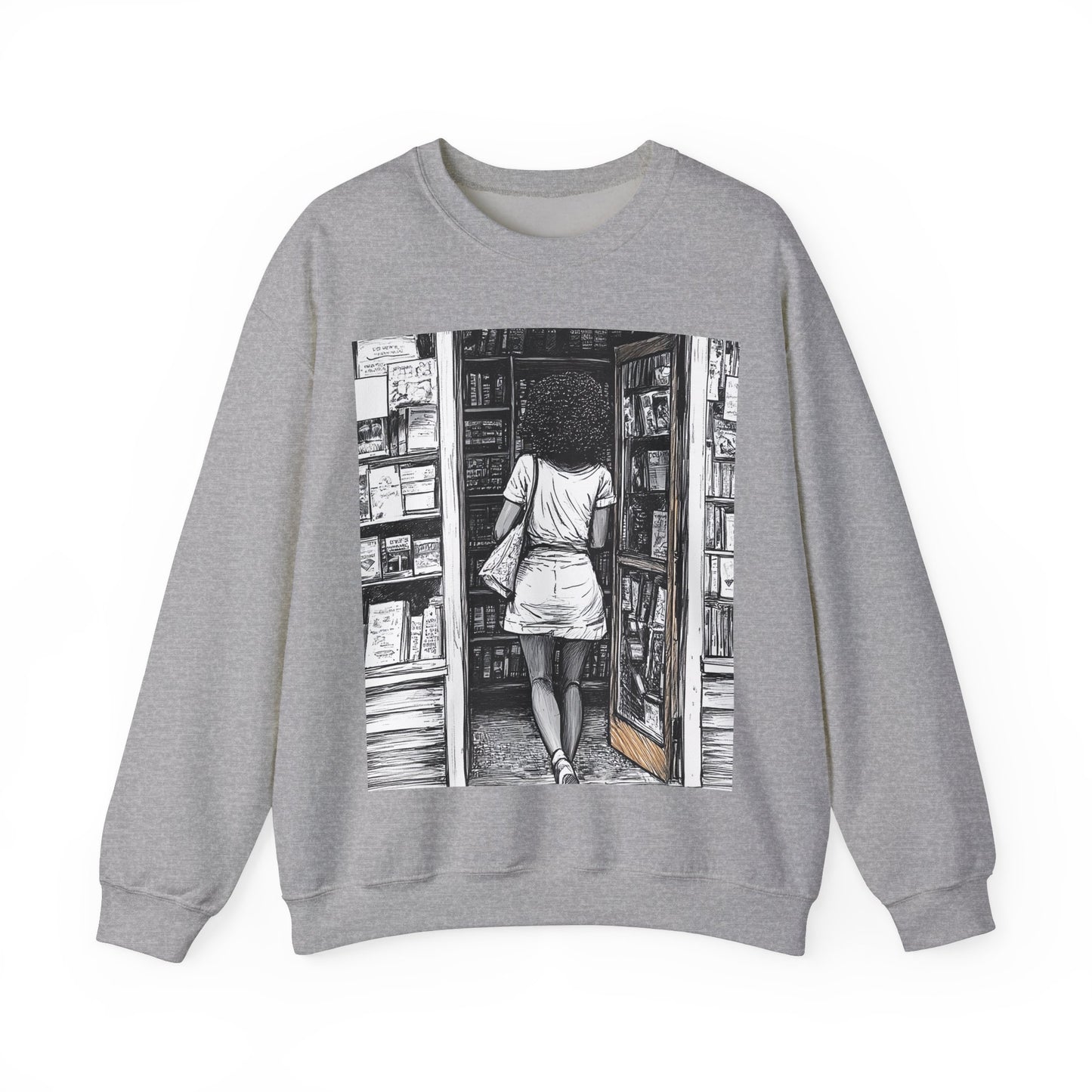 Bookstore Scene Sweatshirt