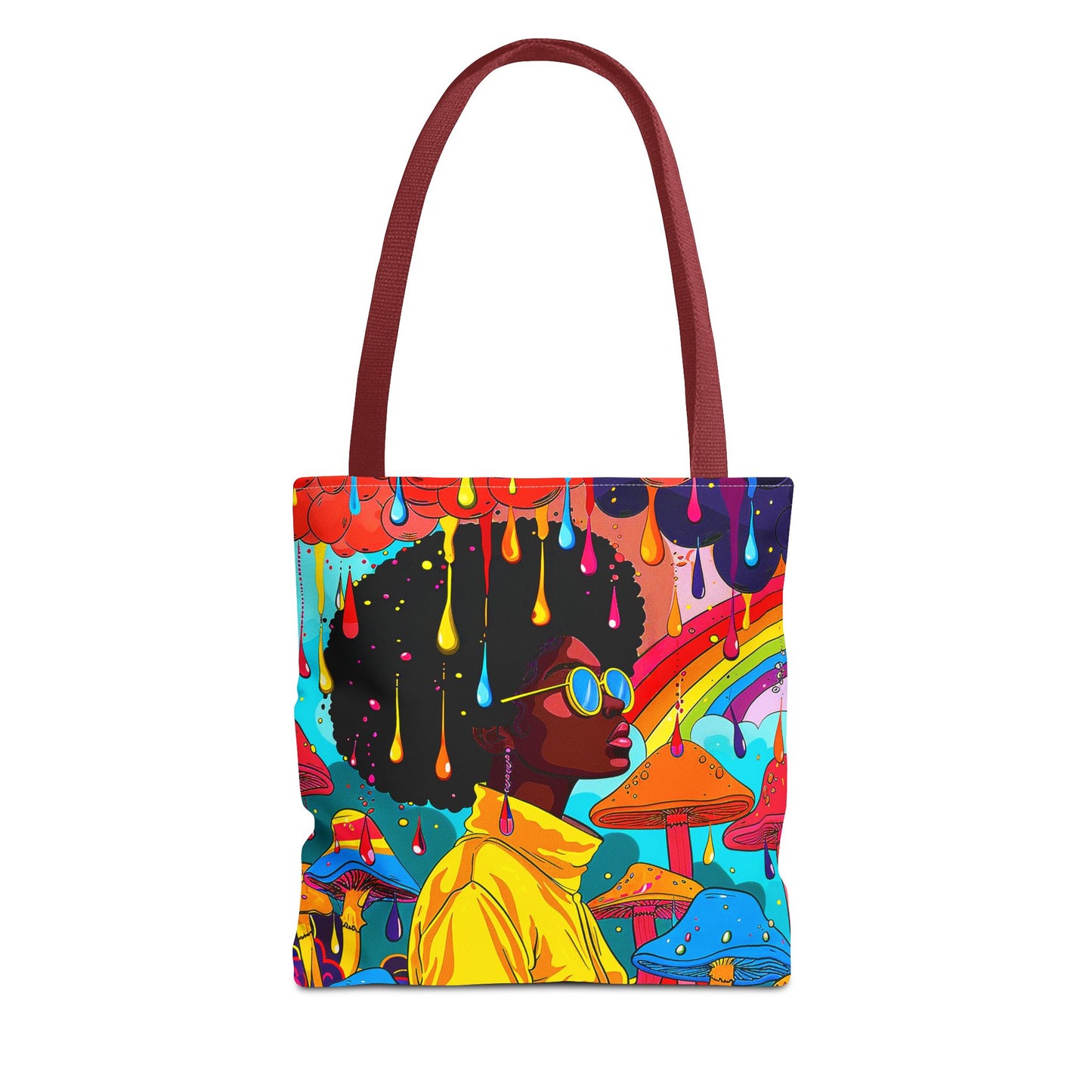 Rainbow Drippy Tote Bag