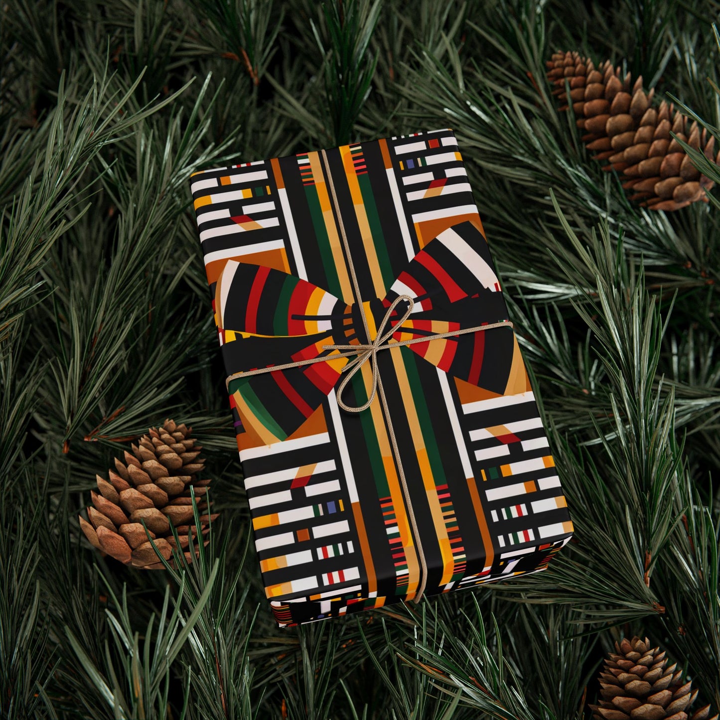 Kente Bow Wrapping Paper